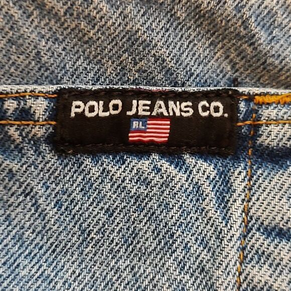 Polo by Ralph Lauren Polo Jeans Co High Waisted Straight Leg Cotton Denim Jeans - Picture 3 of 11